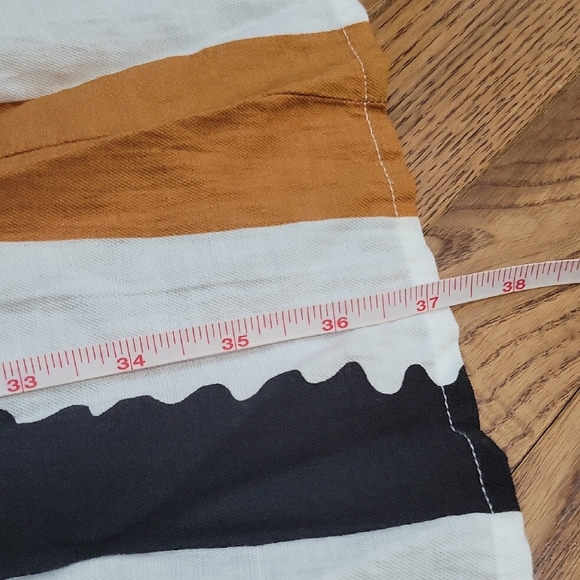 Traffic People Striped Tiered Maxi Skirt — Rust, Black & White - Picture 6 of 6